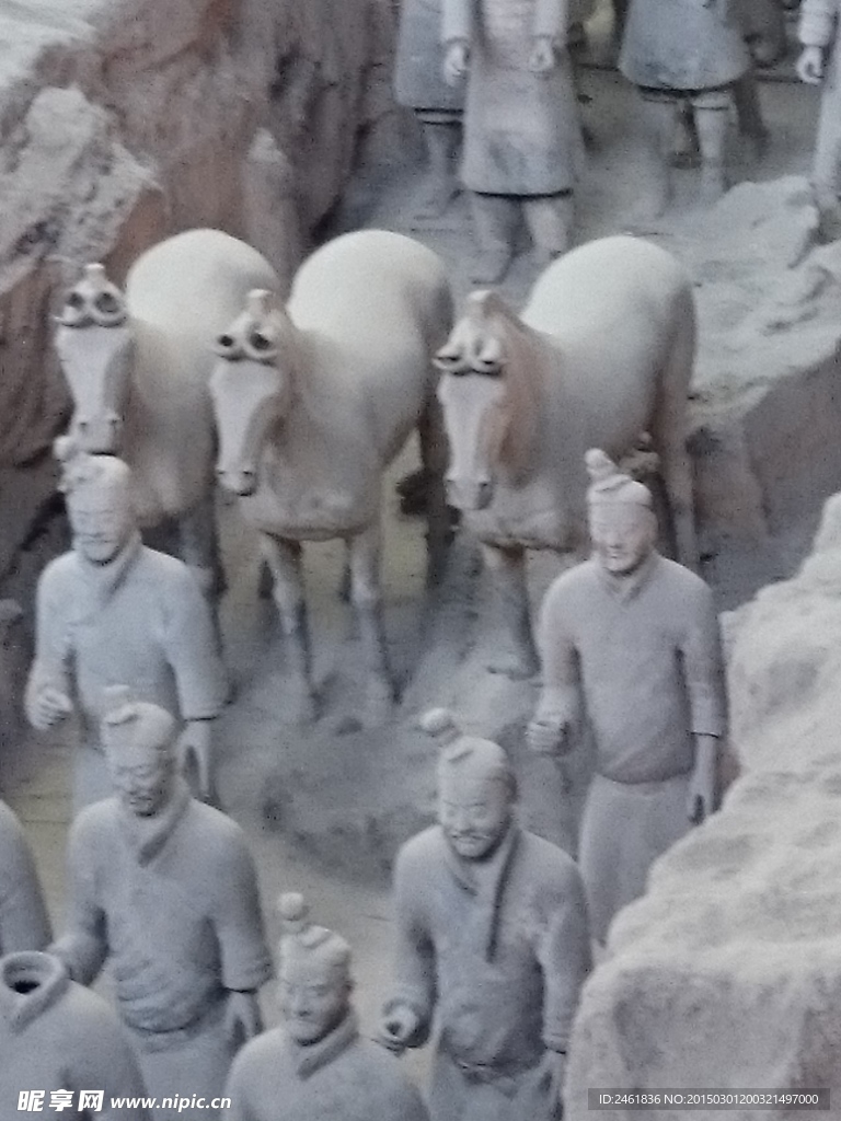 兵马俑1号坑局部