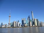 东方明珠  上海中心   蓝天