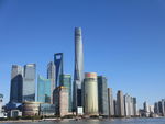 东方明珠  上海中心   蓝天