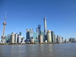 东方明珠  上海中心   蓝天