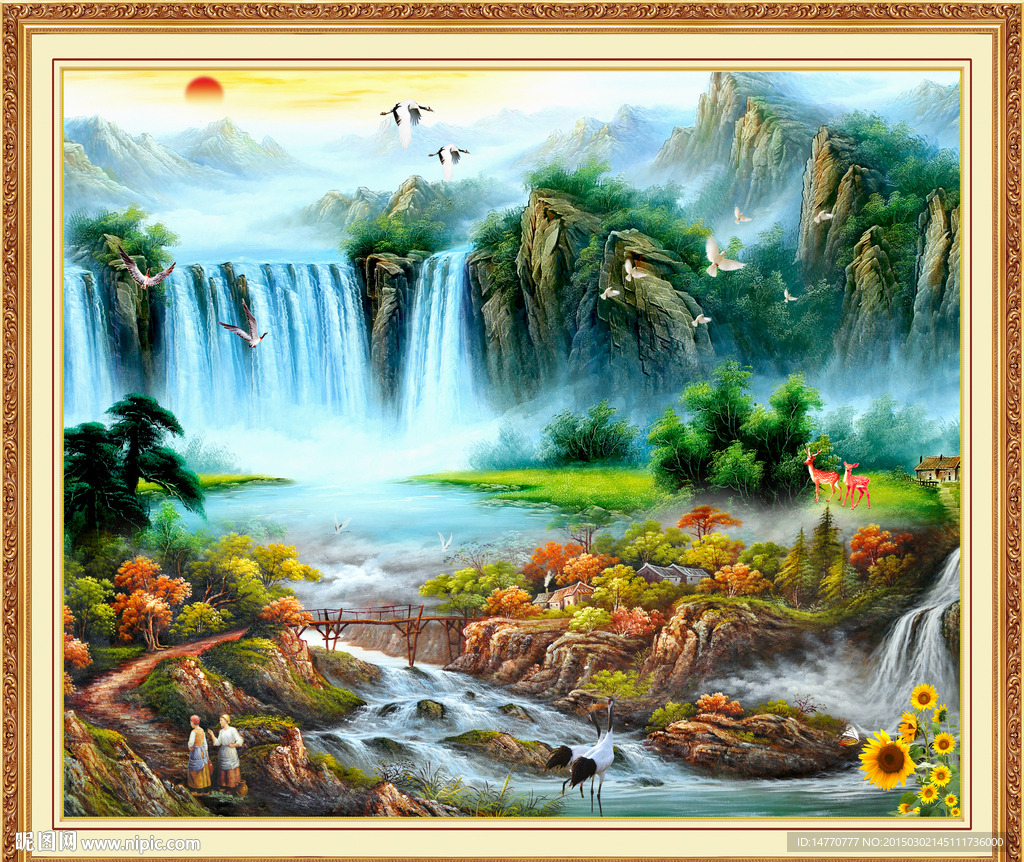 山水油画