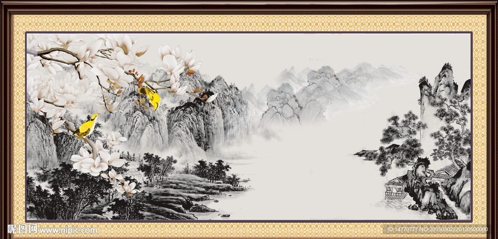 国画风景花鸟