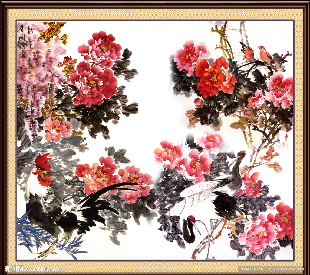 国画牡丹图