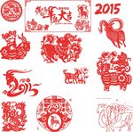 元宵春节羊矢量图