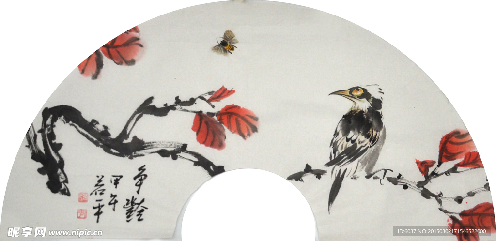 花鸟扇面