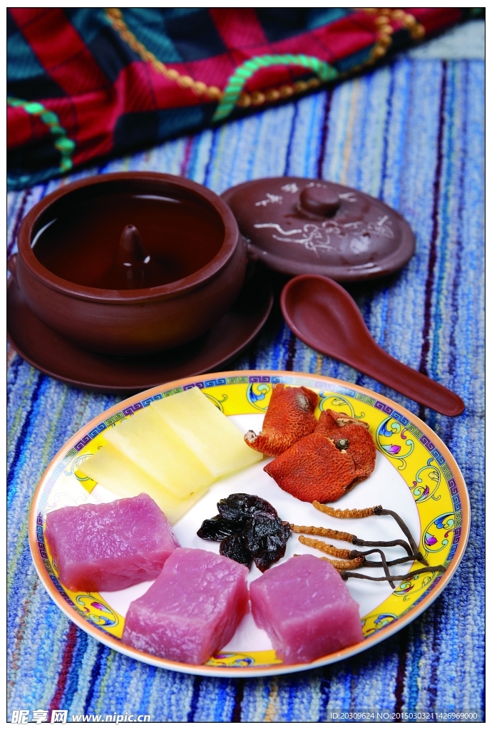 冬虫草赤肉汤冬虫草五根