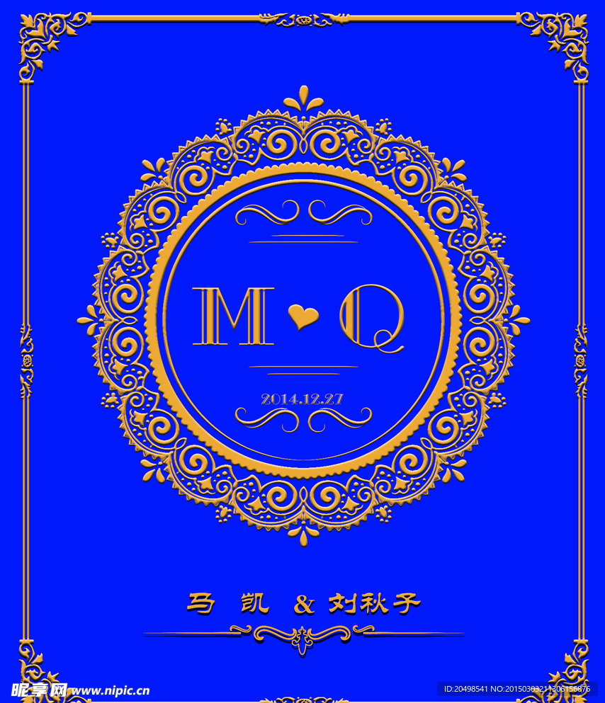 婚礼迎宾牌婚礼logo欧式花纹