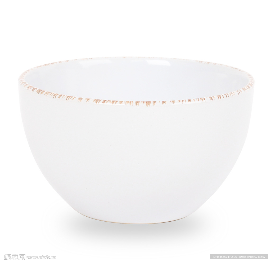 白色陶瓷碗分层