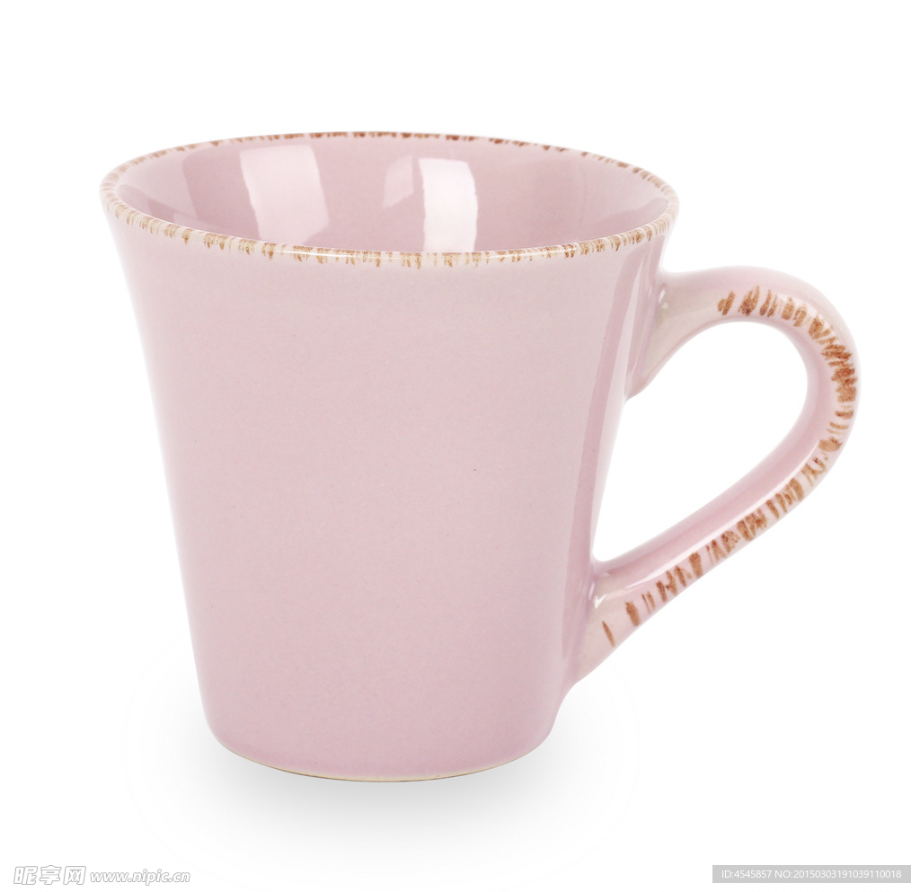 粉色陶瓷杯分层