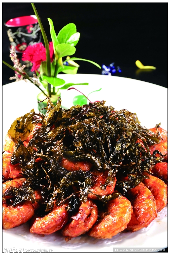 风味茶香虾