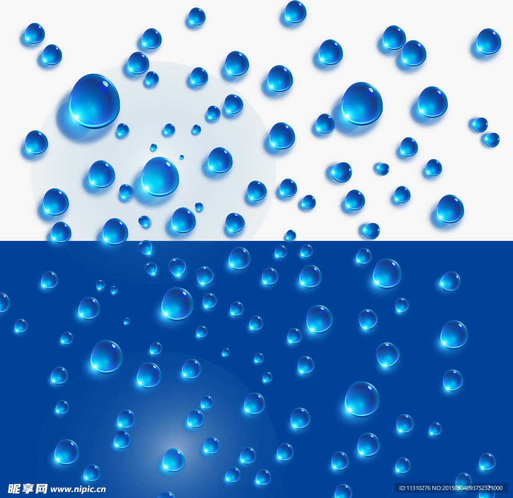 水珠   蓝色水珠  雨滴