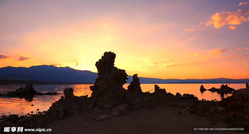 莫诺湖夕阳