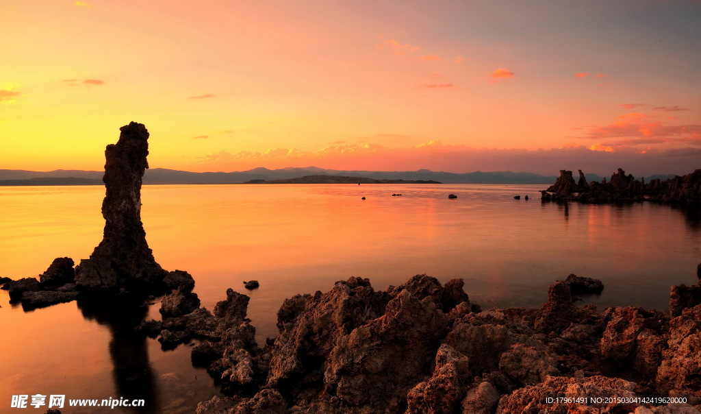 莫诺湖夕阳