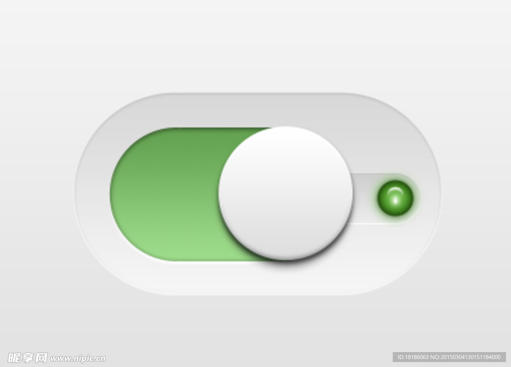 白色按钮 绿色底PSD素材