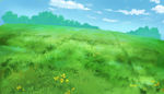 野外草地写实风格动画场景