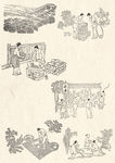 制茶工艺线描矢量素材