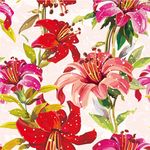彩绘百合花矢量素材