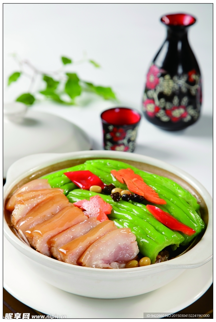 凉瓜花肉煲