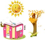 矢量太阳 书本