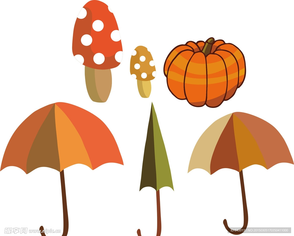 卡通雨伞 蘑菇