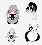 卡通黑猫