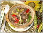 香辣鸡胗煲仔饭