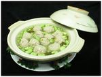酸菜蚕豆肉丸煲