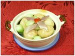 咸肉丝瓜面筋煲