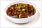 咸鱼鸡粒茄子煲