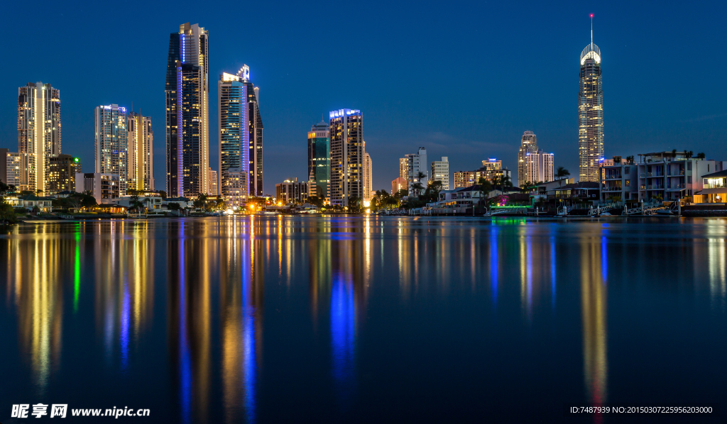 迪拜城市夜景