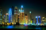 迪拜城市夜景