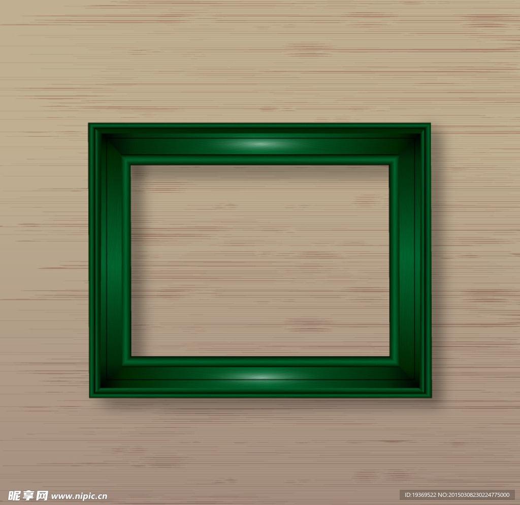 绿色质感相框设计矢量素材
