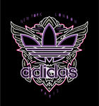adidas服装印花矢量图