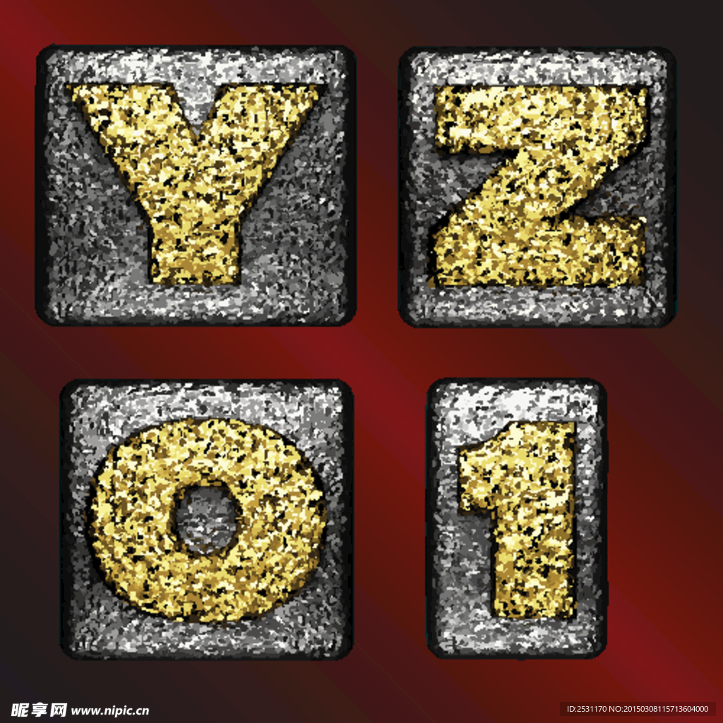 金属字母