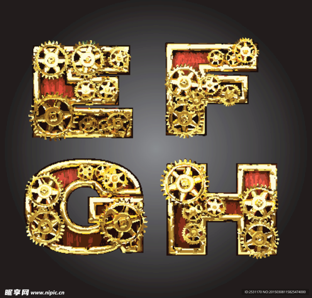 金属字母