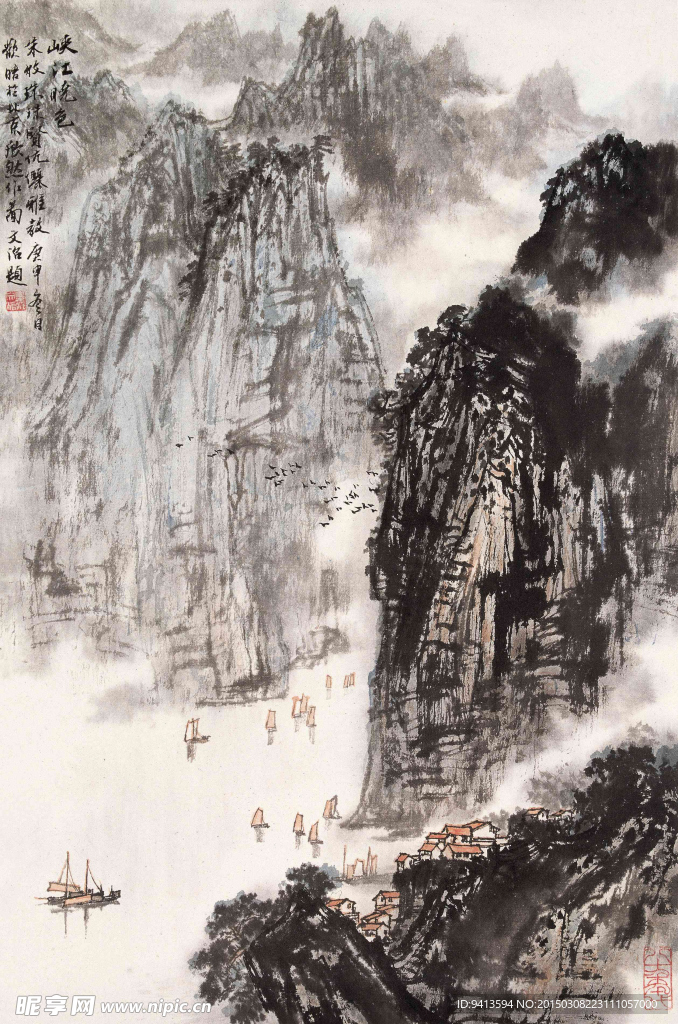 峡江晓色