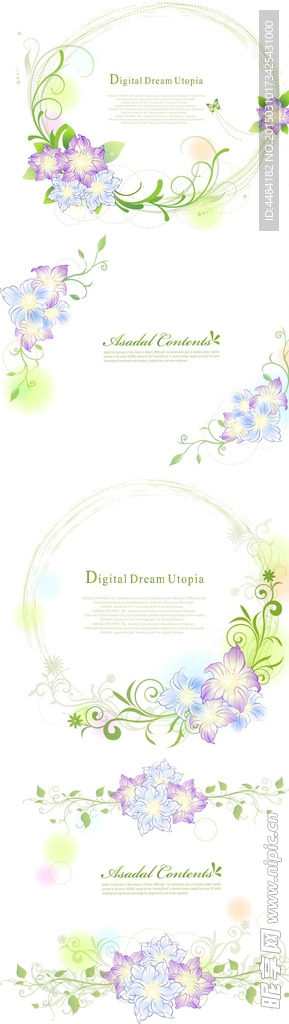 精美矢量花纹
