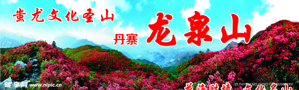 杜鹃花墙画背景