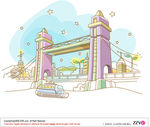 韩国卡通矢量背景图片