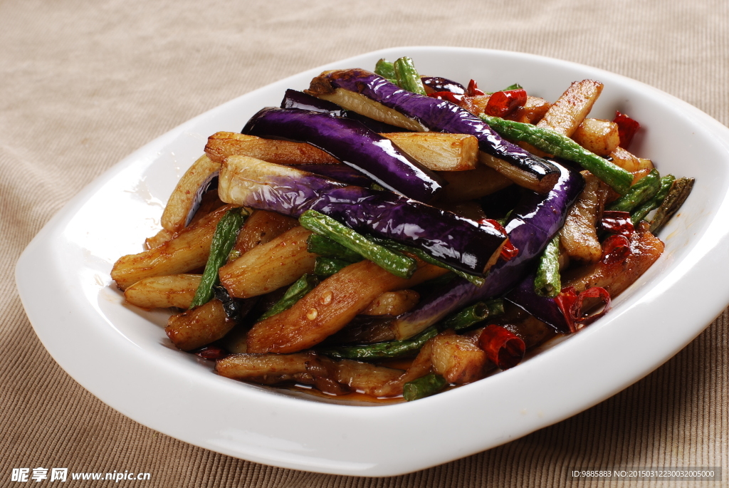 茄子焖豆角