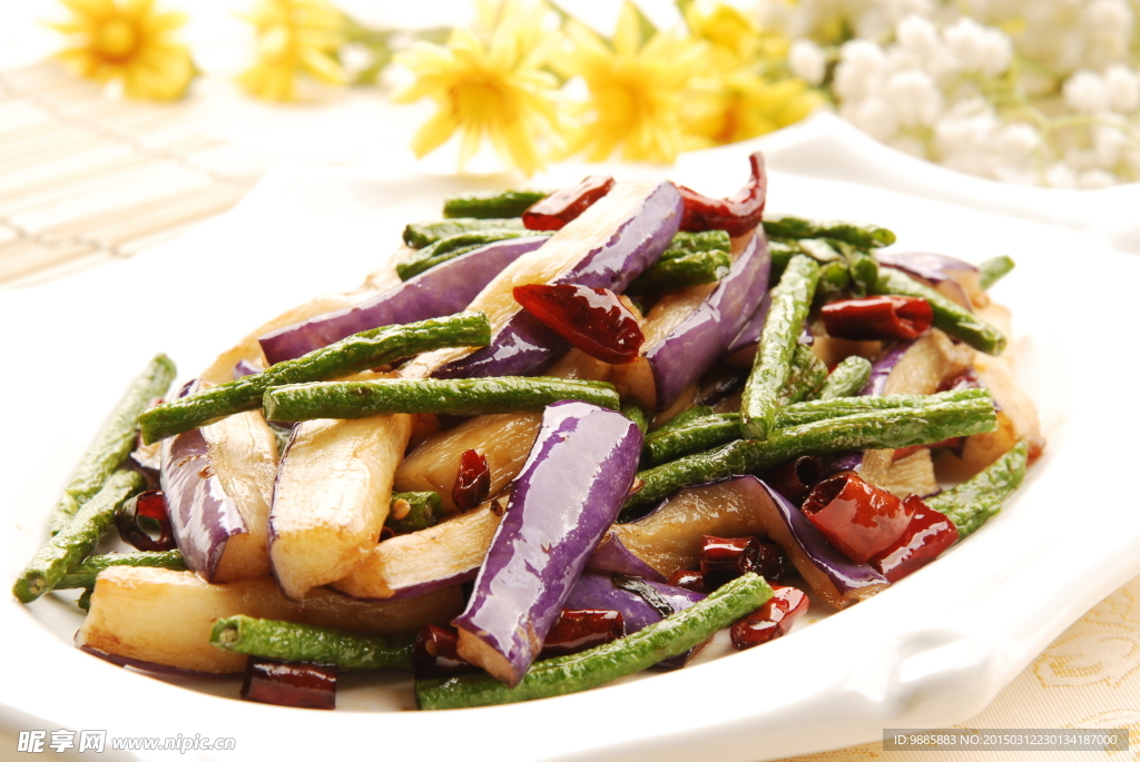 茄子烧豆角
