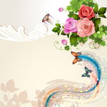 玫瑰花边