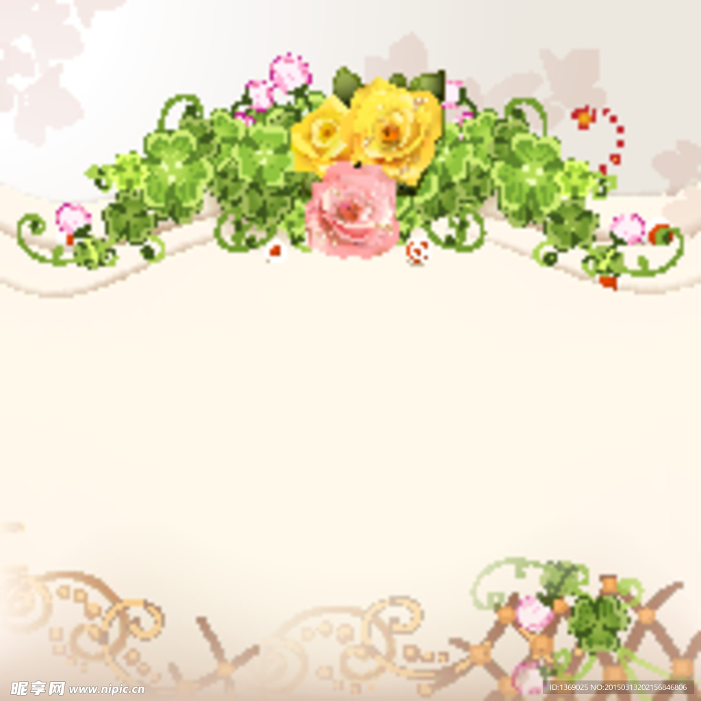 玫瑰花边