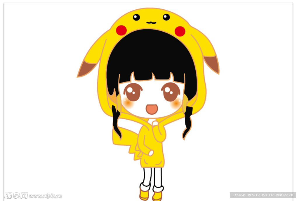 女孩卡通矢量素材