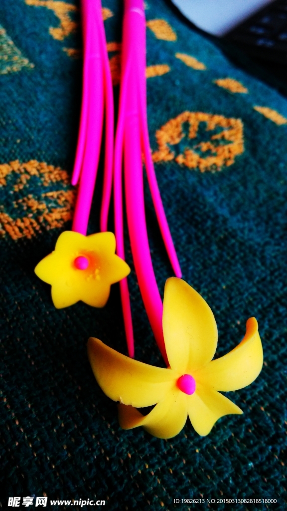 彩色花 假花