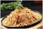 铁板粉丝炒包菜