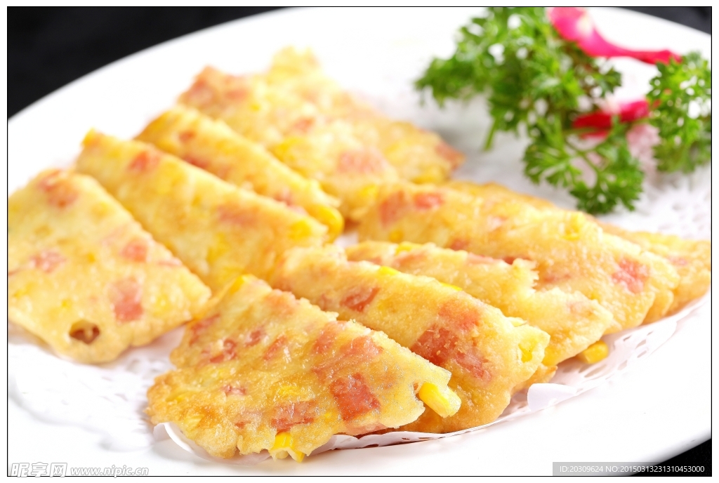 火腿玉米饼