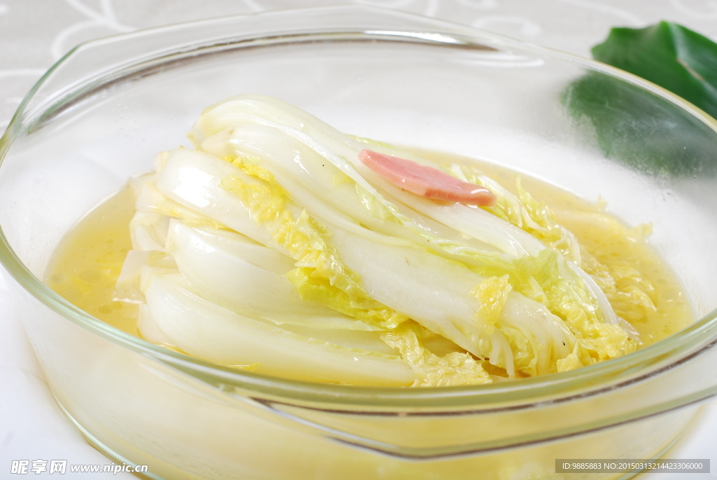 鸡汤灼娃娃菜