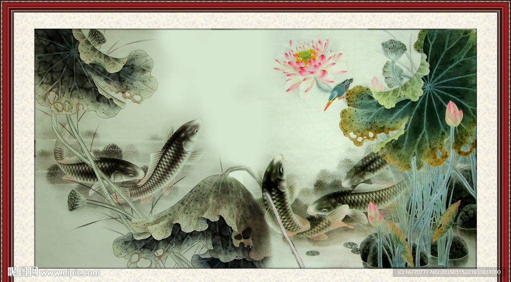 荷花装饰画
