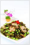 雪菜毛豆炒五花肉